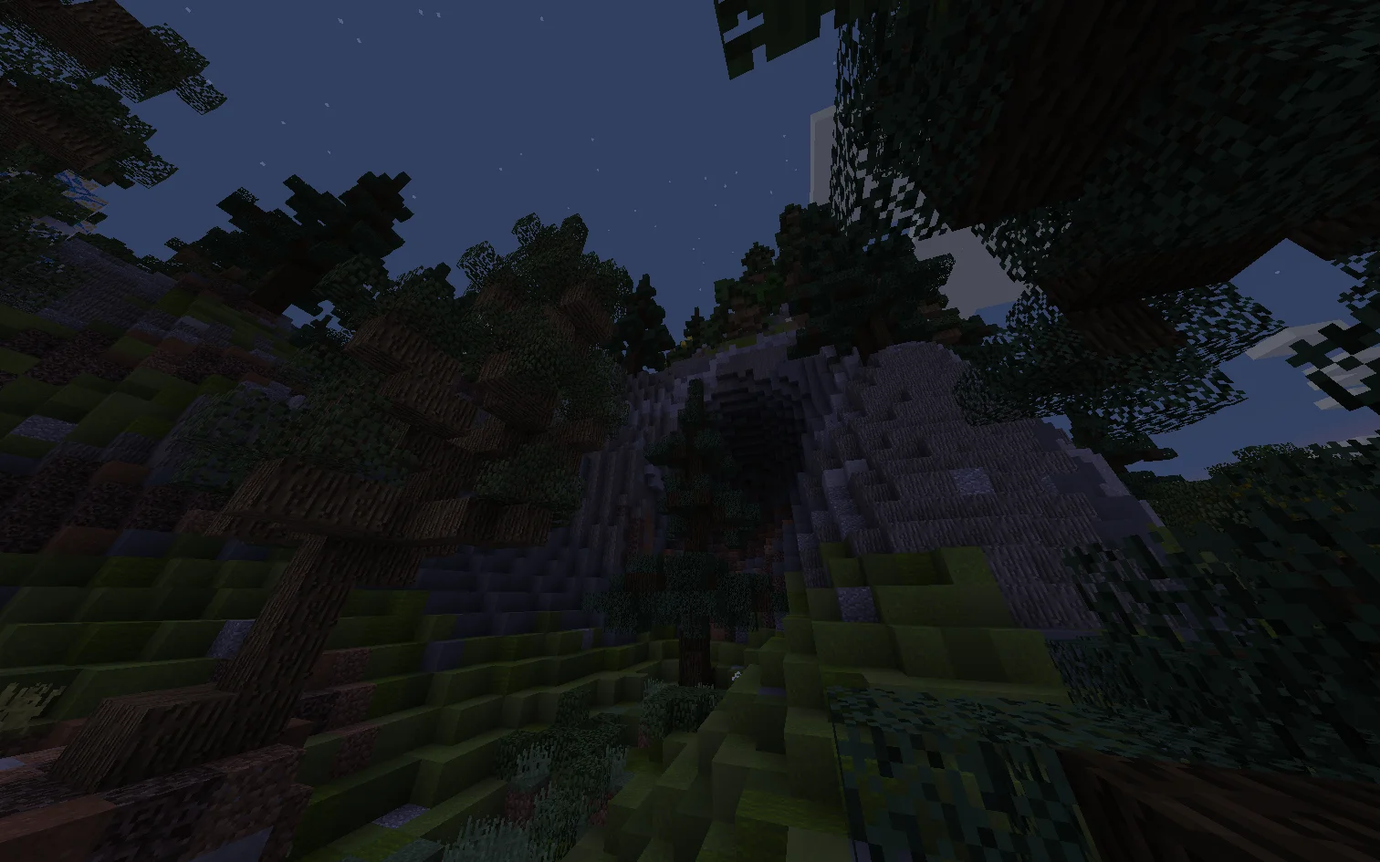 Loriostrond distant vista of the fantasy Minecraft environment at scale