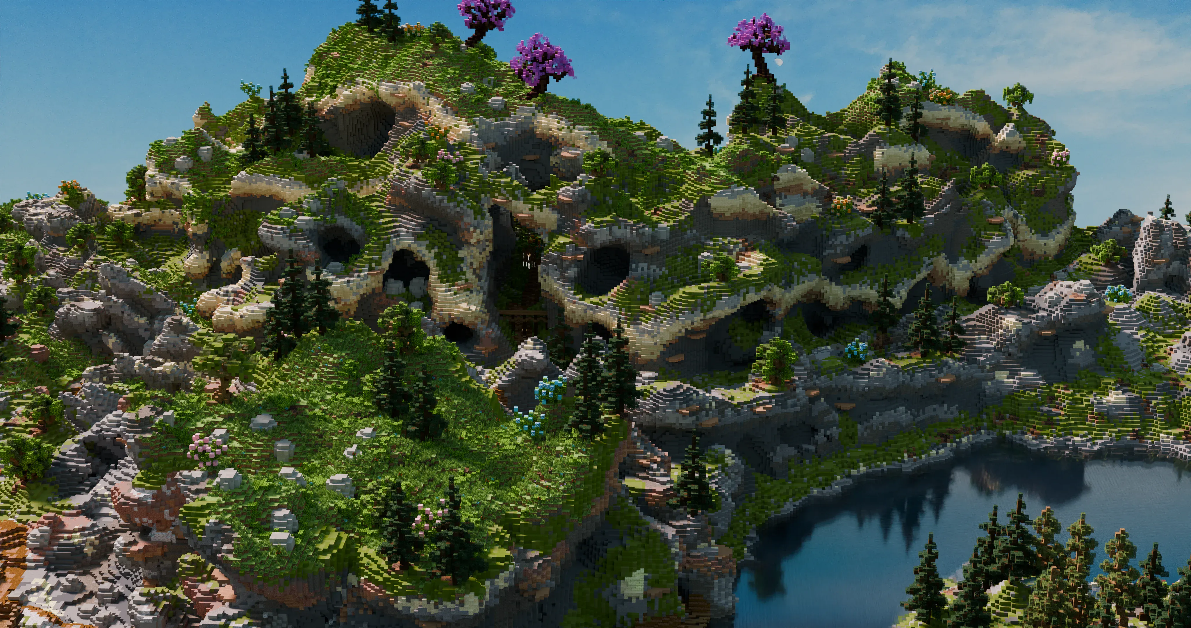 Cultivated gardens and terraces within the Loriostrond elven city