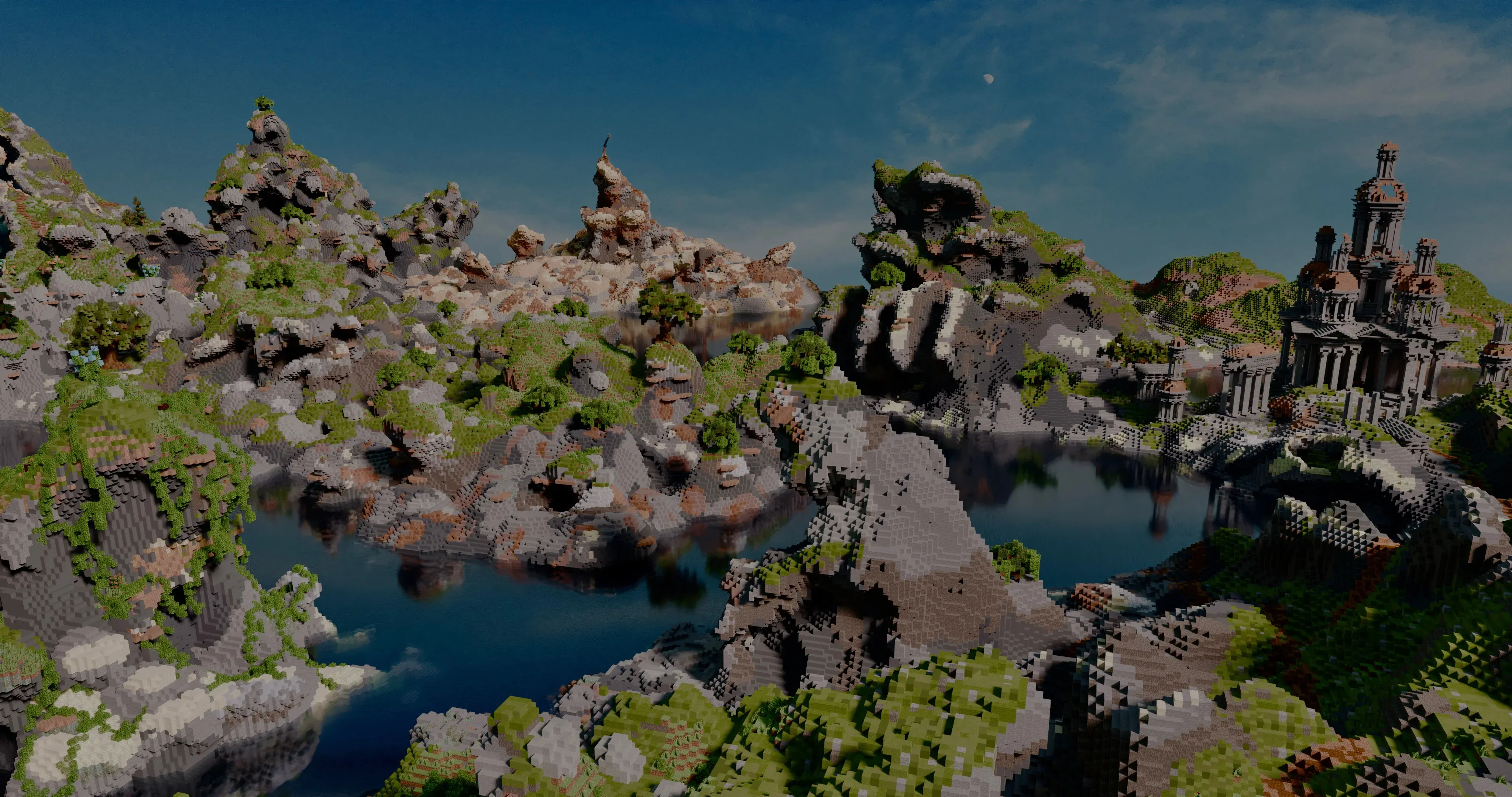 Side view of Loriostrond emphasizing terrain and city composition together