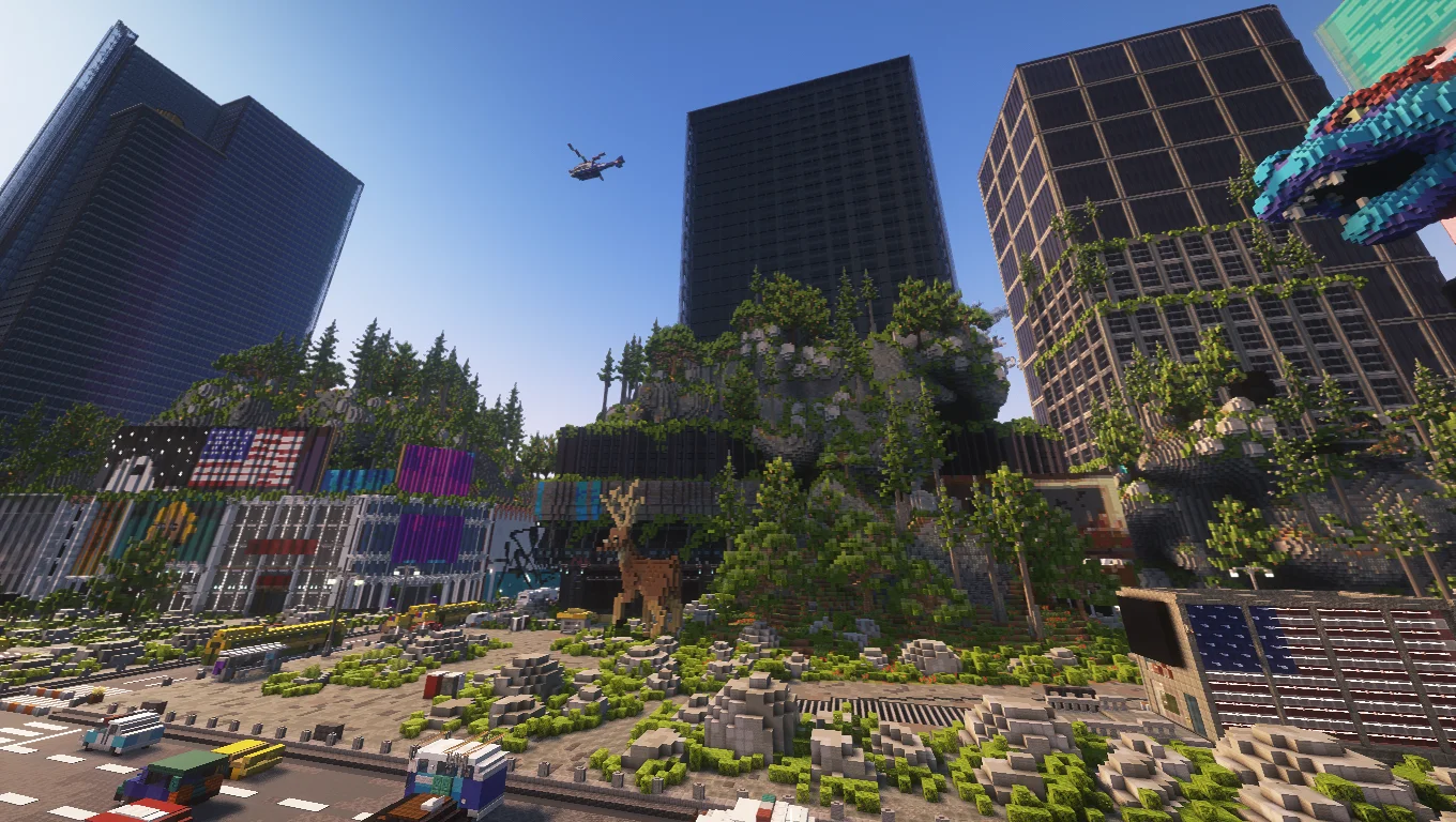 MrBeast Countries Build Competition - Animal detail - wildlife feature within the MrBeast Countries Minecraft build (Animal3)