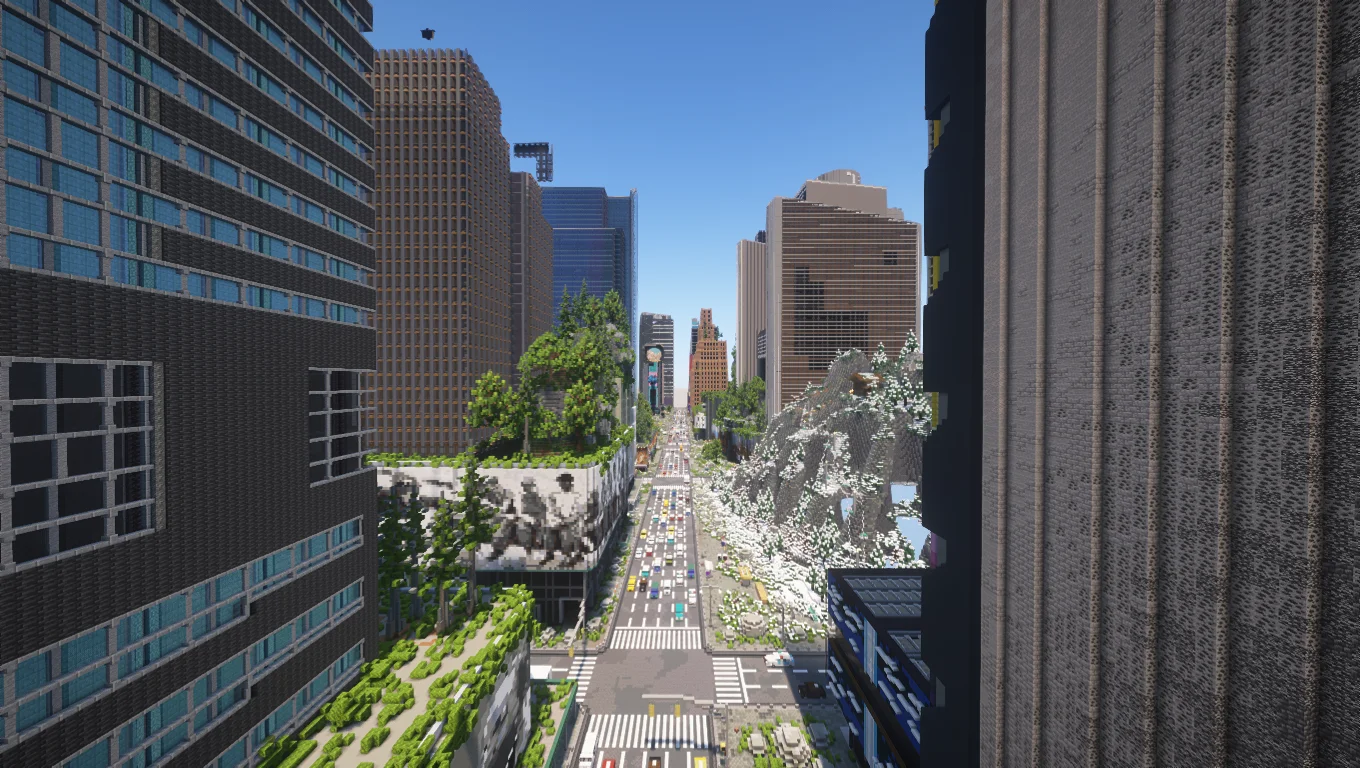 MrBeast Countries Build Competition - MrBeast Countries Minecraft build - 1,500x1,500 United States environment overview (Beast10)