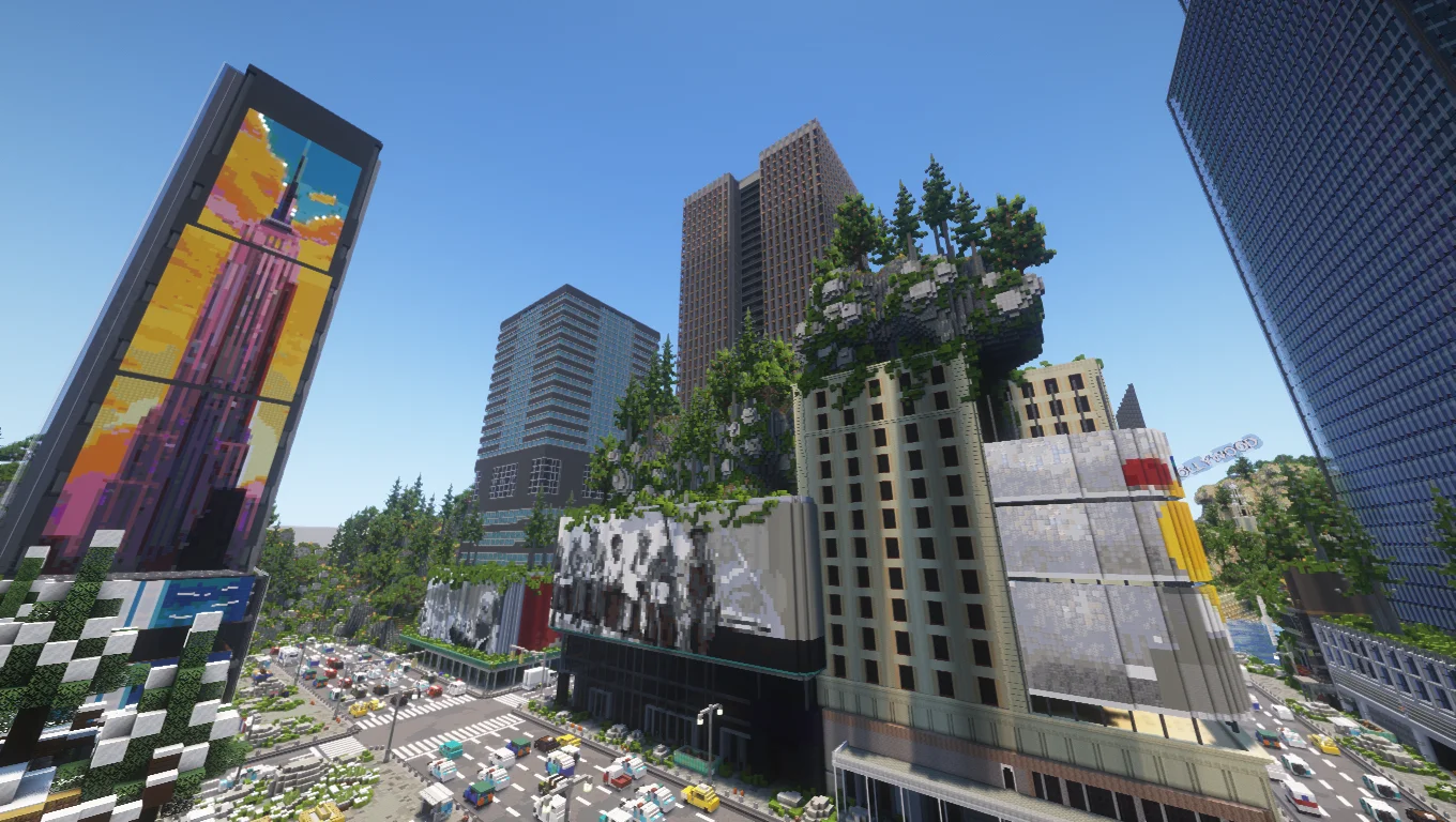 MrBeast Countries Build Competition - MrBeast Countries Minecraft build - 1,500x1,500 United States environment overview (Beast11)