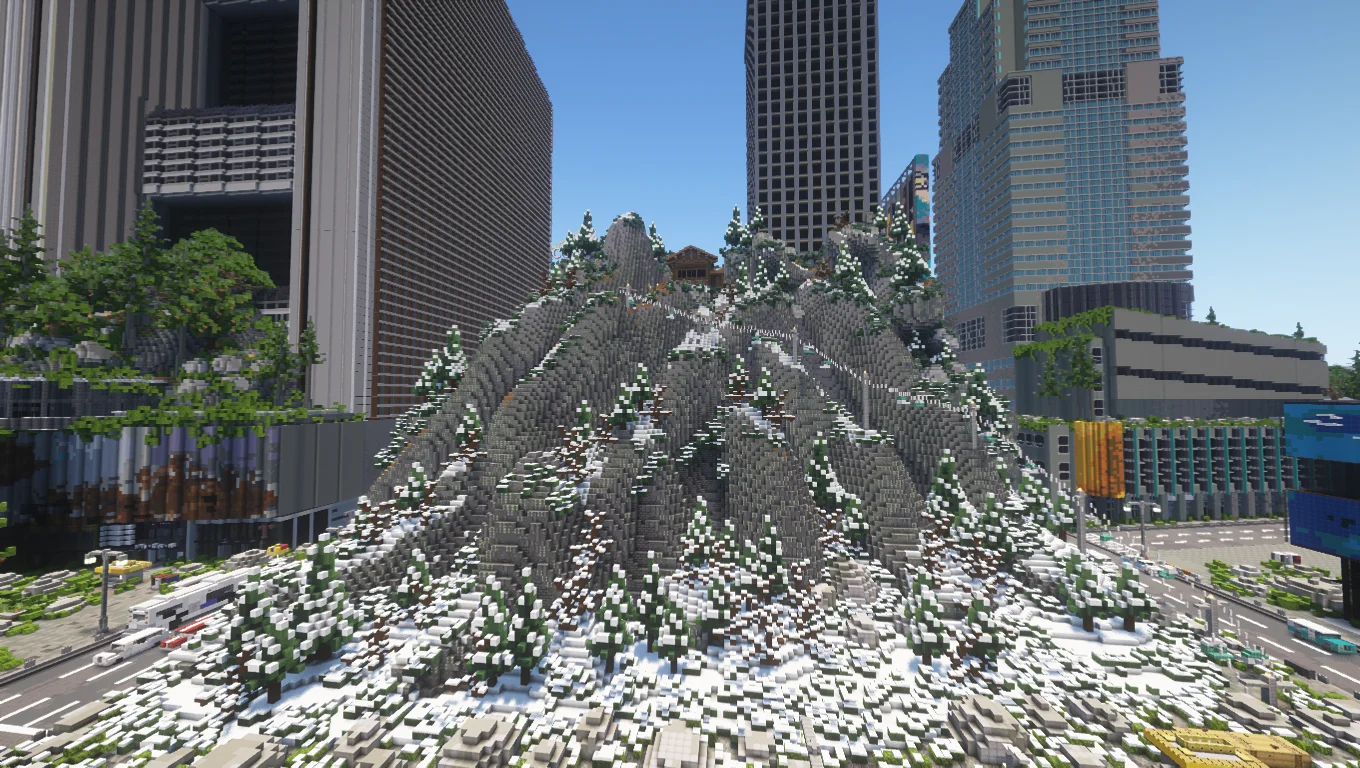 MrBeast Countries Build Competition - MrBeast Countries Minecraft build - 1,500x1,500 United States environment overview (Beast13)