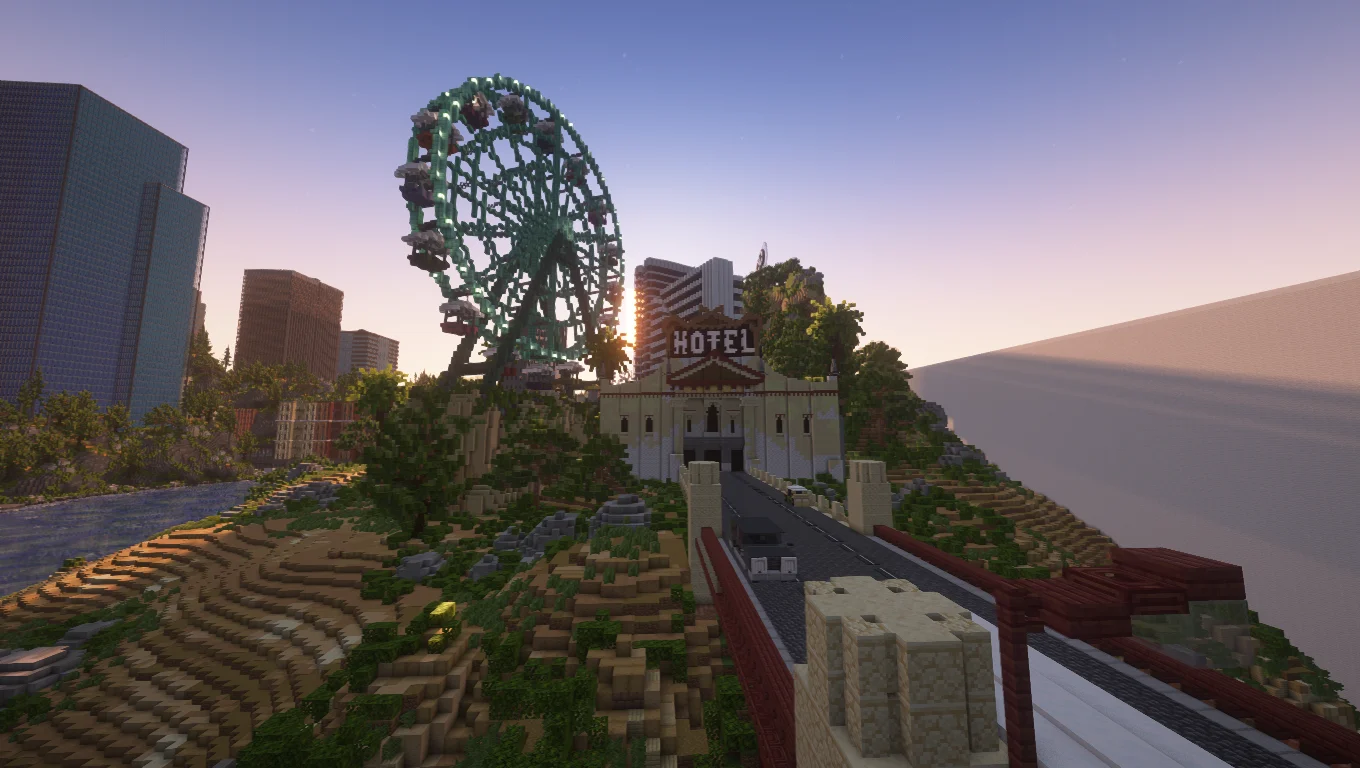 MrBeast Countries Build Competition - California region - desert cliffs, Pacific coast, and sculpted terrain (Cali3)