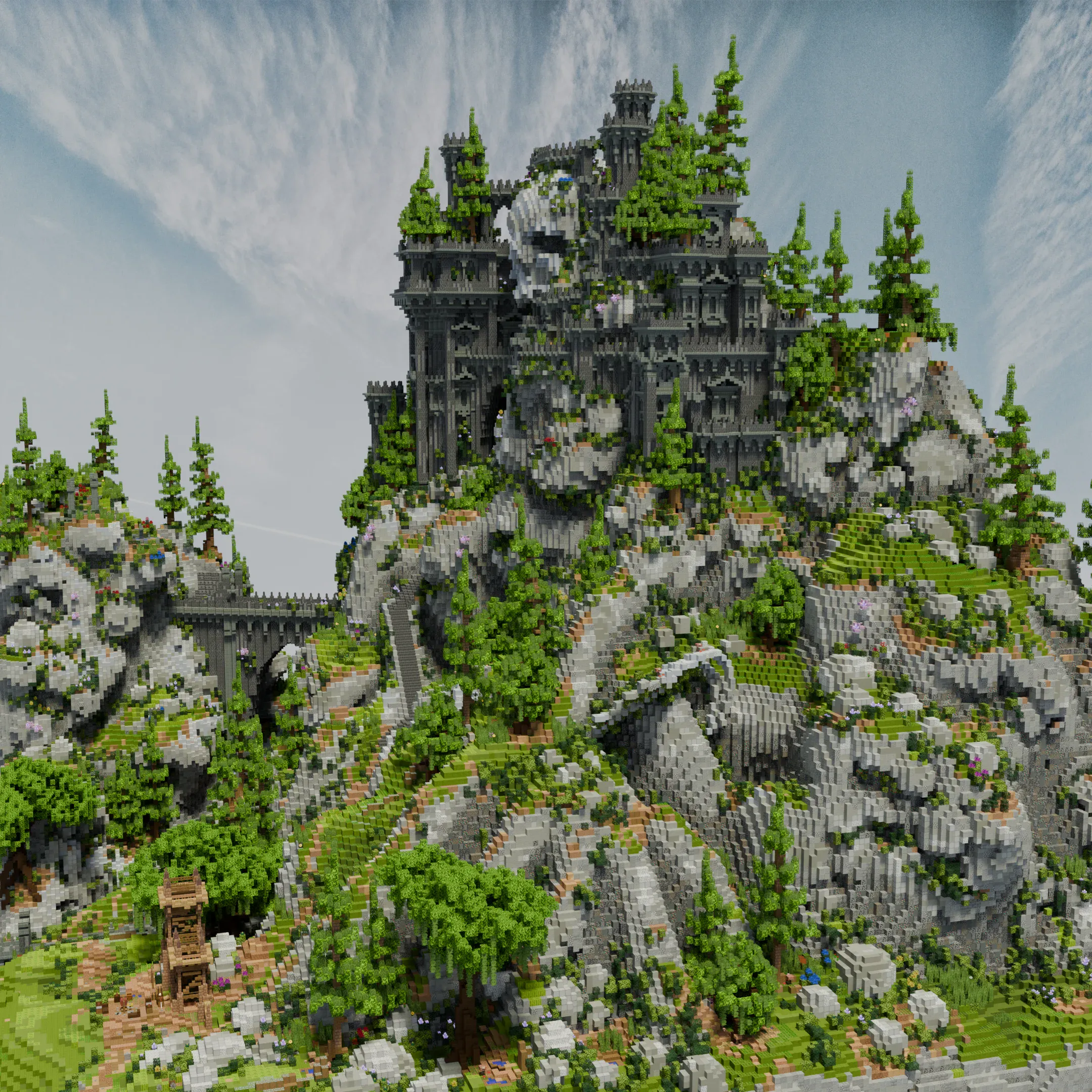 Rear-side angle of Skull Castle