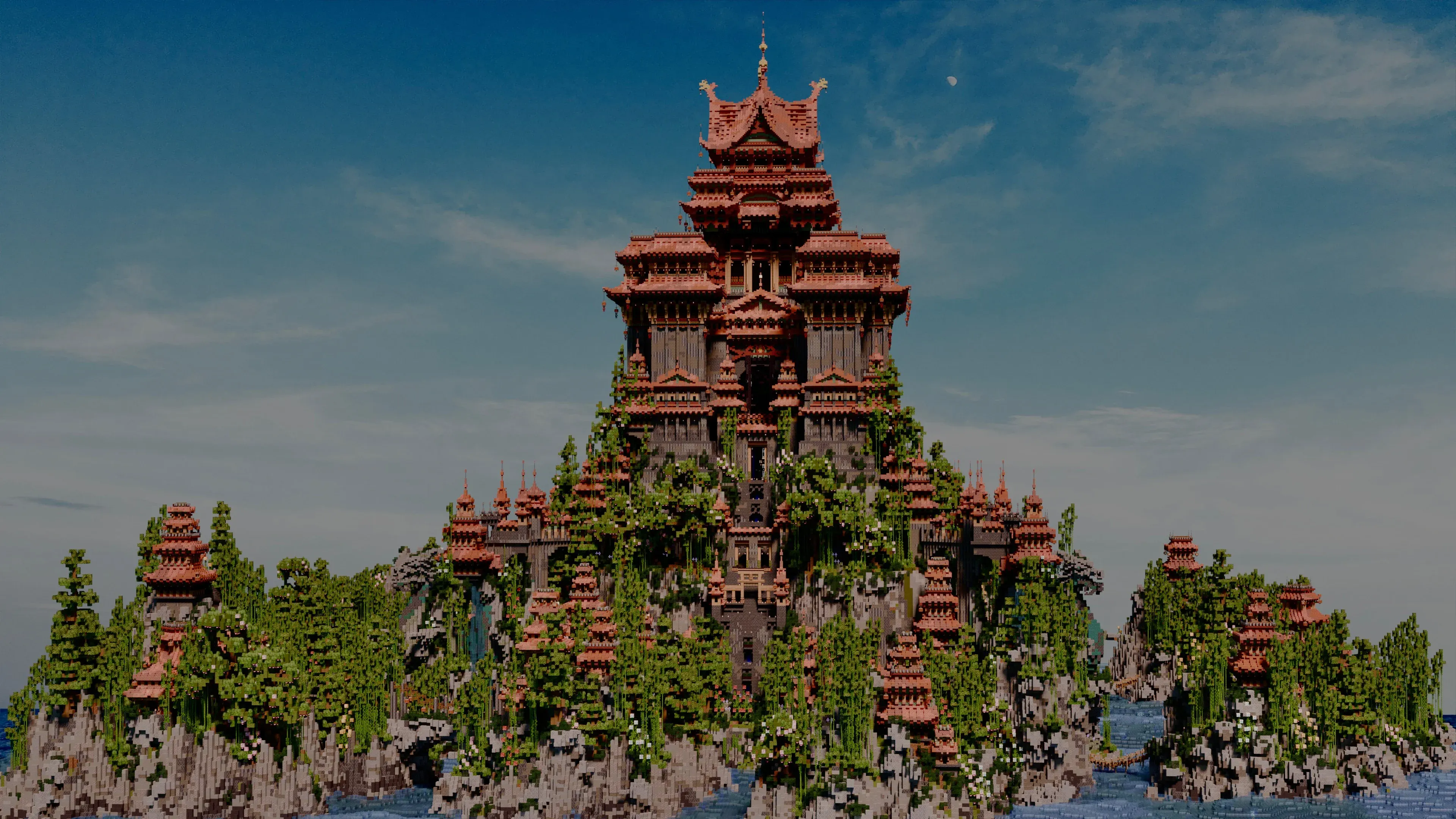 Yuanhua Pagoda ground-level view highlighting exterior architecture