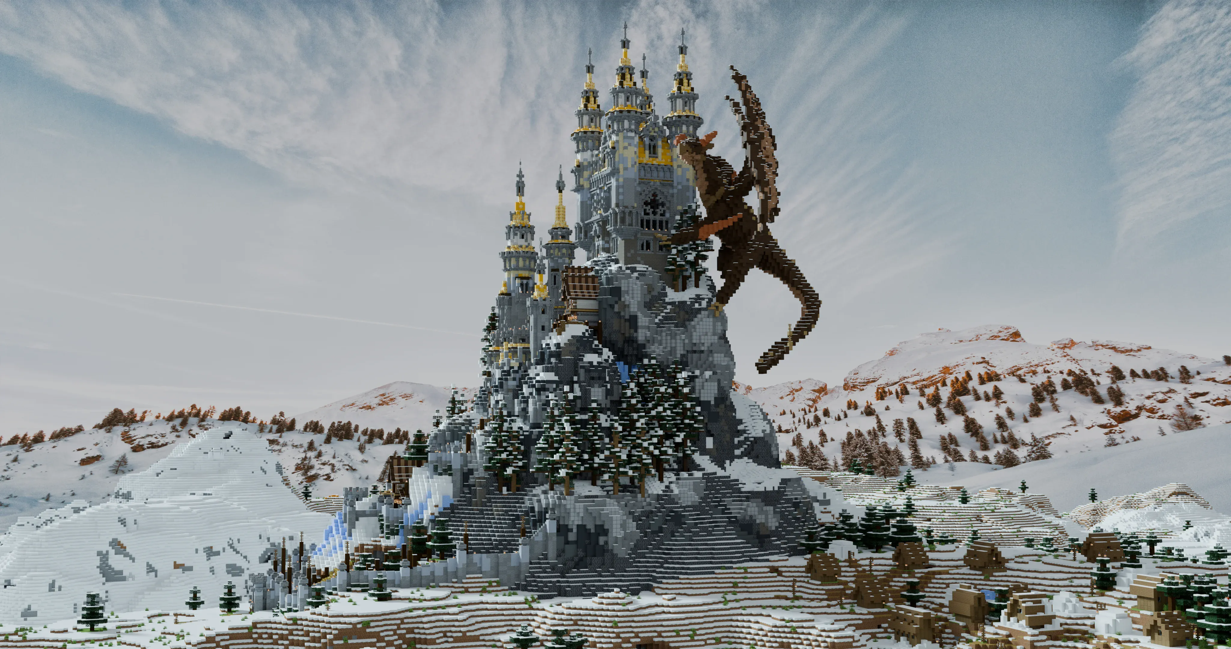 Side elevation of Dragon Point Castle