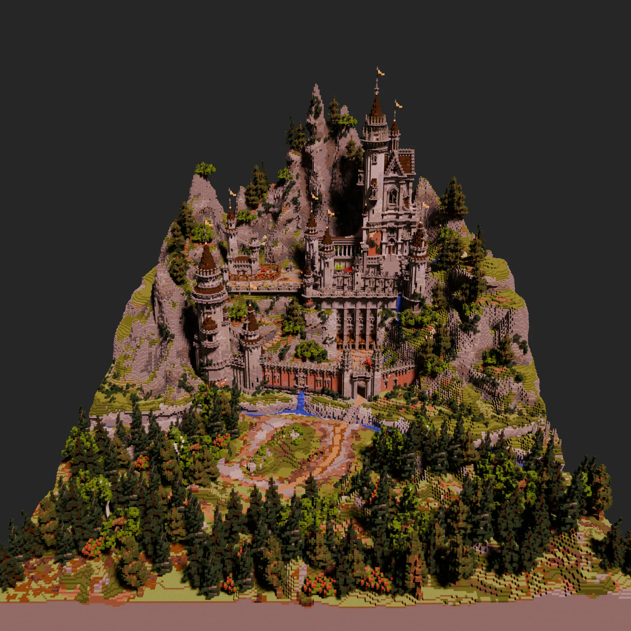 Aerial view of Xenos Castle